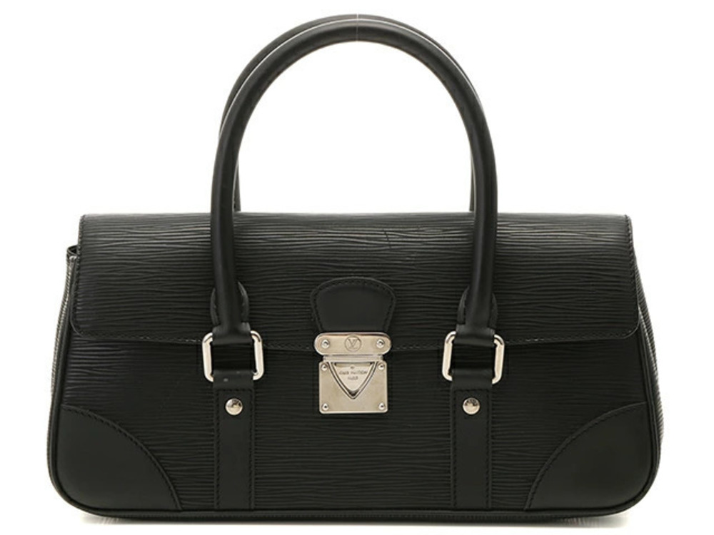 LOUIS VUITTON Segur Handbag Epi Noir Black